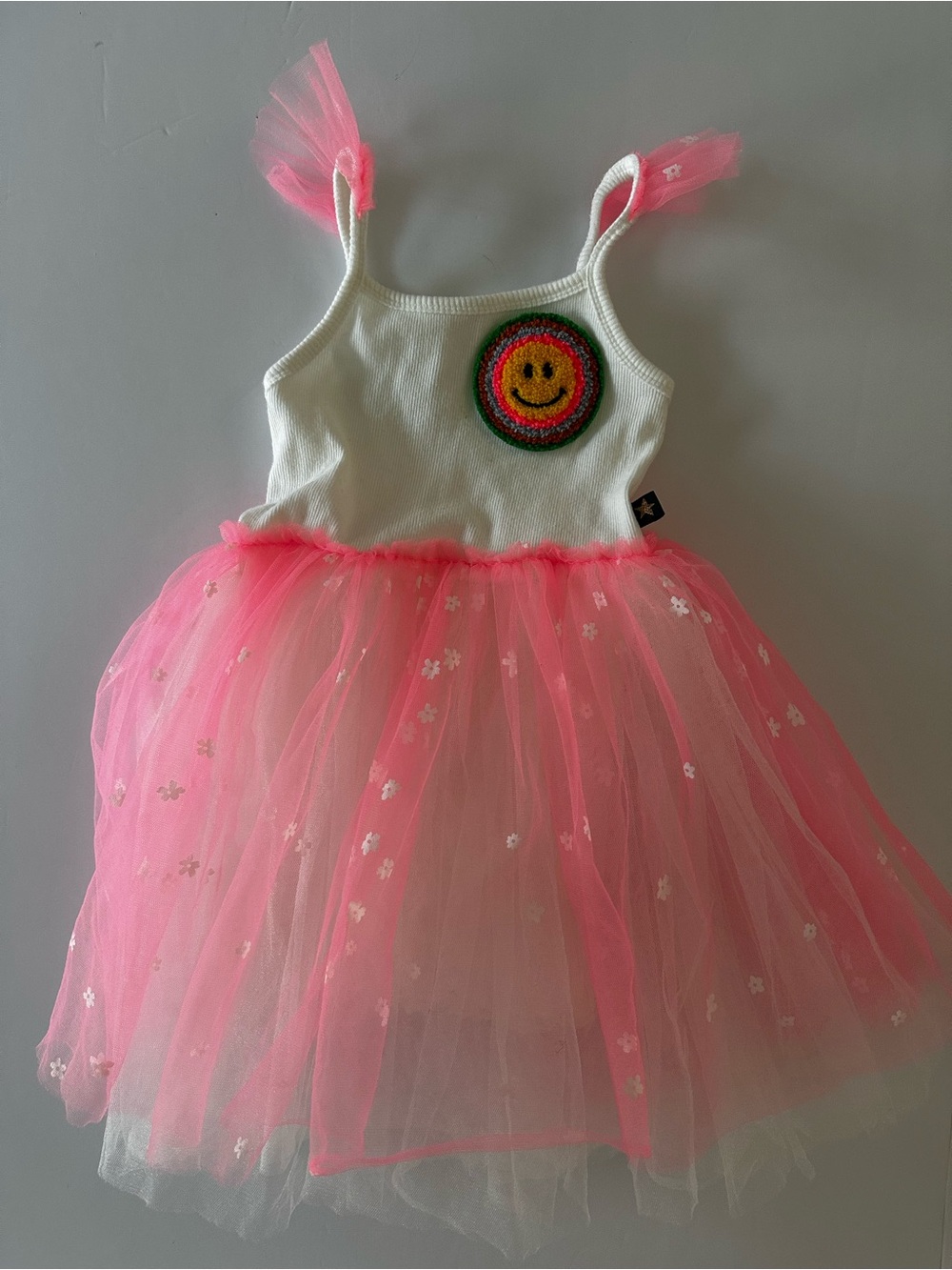 Petite Hailey Pink Smile Frill Tutu Dress Toddler Girls Size 3T
